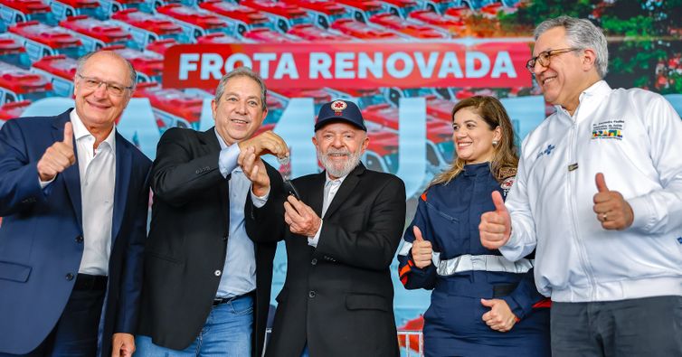 Presidente da República, Luiz Inácio Lula da Silva, durante cerimônia de Entrega de 789 Novas Ambulâncias do SAMU.  Alto da Boa Vista - Sorocaba - SP.    Foto: Ricardo Stuckert / PR