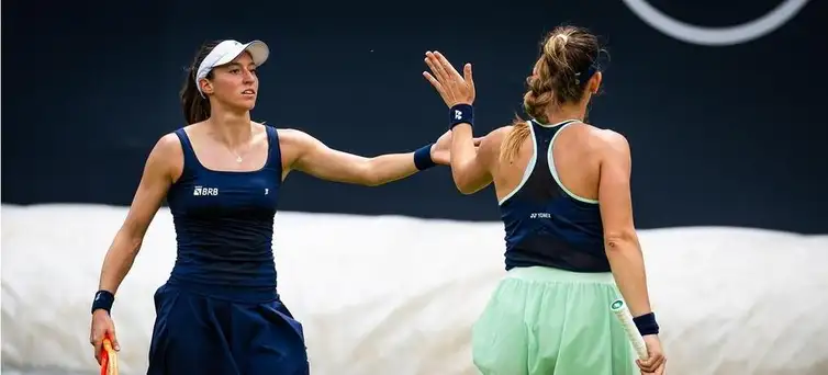 Jimmie 48 Photography/WTA/Direitos Reservados Dupla da tenista Luisa Stefani com húngara Timea Babos avança às semifinais do WTA 500 de Bad Homburg, em 25/06/2025