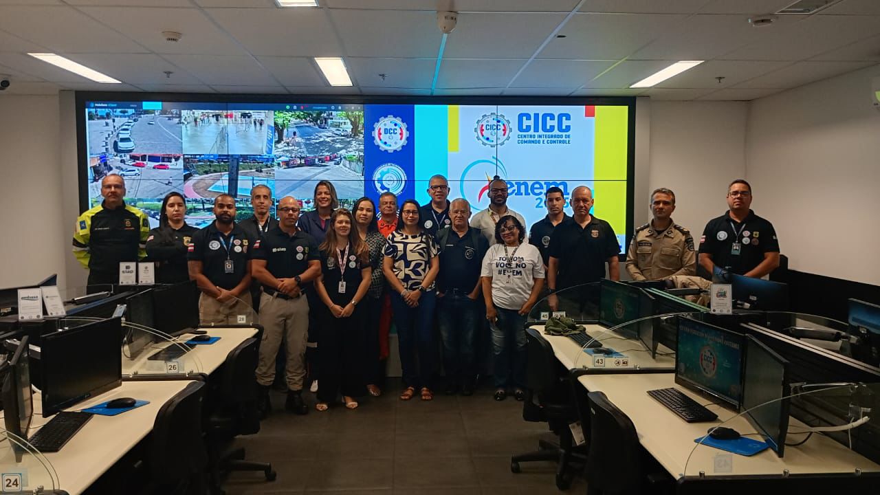 Centro Integrado de Comando e Controle da SSP é ativado para monitoramento do Enem 2025