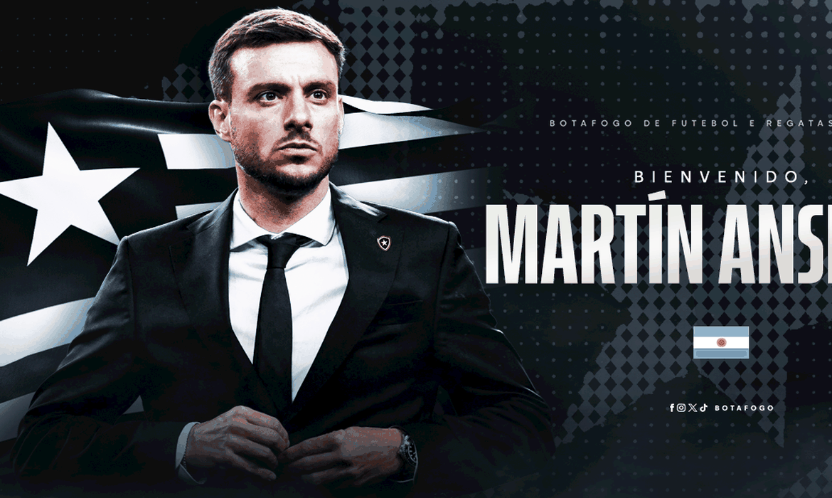 Divulgação/Botafogo/Direitos Reservados botafogo, técnico, Martín Anselmi