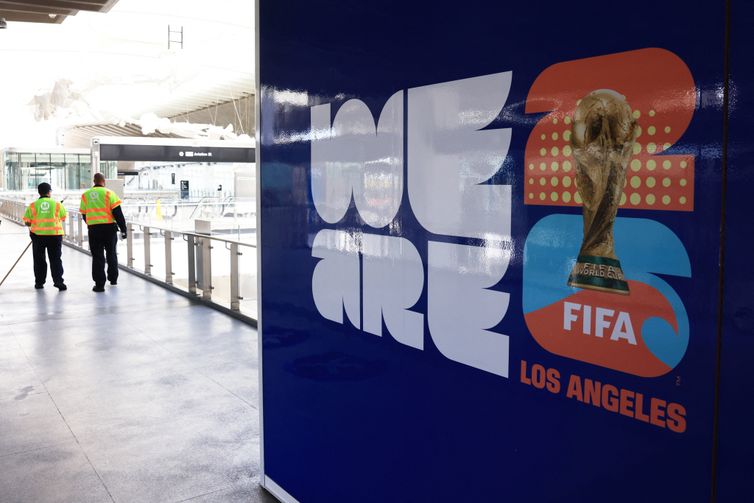 Painel da Copa do Mundo de 2026 em Los Angeles   22/8/2025   REUTERS/David Swanson